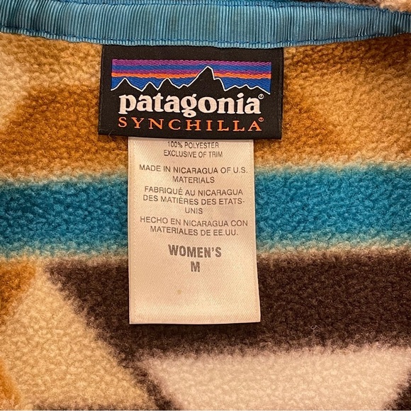 Patagonia Women’s Synchilla Snap-T Pullover Guatemalan Tango Bear Brown Medium - Picture 9 of 9